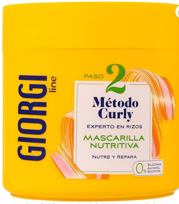 GIORGI Line - Mascarilla Nutritiva para Rizos Espectaculares | Método Curly, Sin Sulfatos, Siliconas ni Alcohol - 350ml