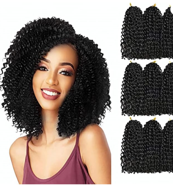Marly BOB 270G - 9 Piezas de Extensiones de Pelo para Trenzas de Ganchillo con 20 Mechas, 30G por Pieza, Aspecto Natural Premium + Ganchillo y Gorro de Ducha Regalo (20cm, 8", 1B)