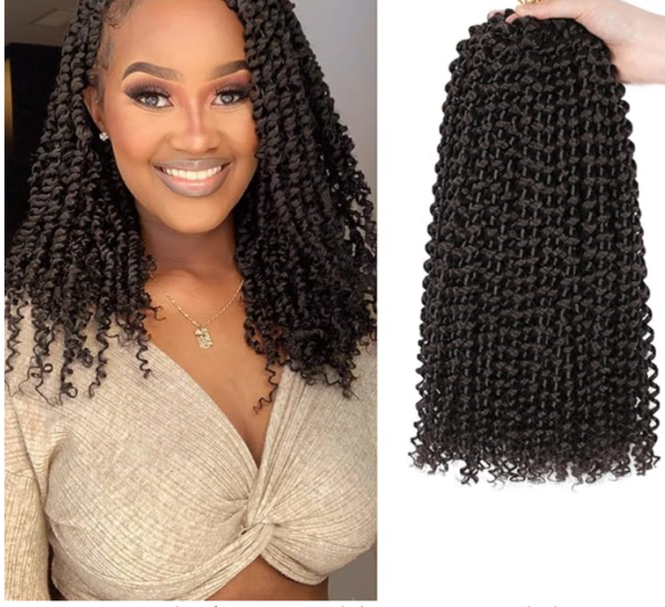 Passion Twist Hair 36cm - 7 Paquetes de Extensiones de Cabello Passion Twists Ondulados para Mujeres y Niñas, Pelo Sintético de Ganchillo (14 pulgadas)
